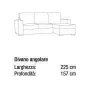 Divano moderno ad angolo, Marmolada, 3 posti, made in Italy