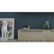 Parete attrezzata moderna con librerie, Made in Italy