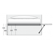 Divano letto Fillet con secondo letto ad estrazione Moretti Compact, Betulla