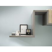 Libreria di design sospesa Moretti Compact, color grigio alluminio