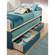 Letto multifunzionale Space Moretti Compact, 2 posti letto con cassetti