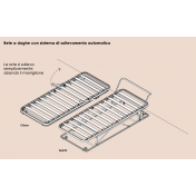 Divano letto con secondo letto estraibile, sistema di sollevamento automatico