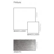 Tavolo fisso L.160, moderno bianco lucido, Made in Italy