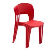 Sedia in polipropilene colore Rosso impilabile