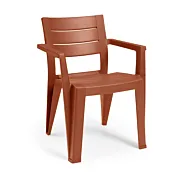 Set di 6 sedie da esterno, 62x79x59 h cm, color Verde, Rosso e Giallo