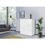 Credenza alta Bianco lucido L.100 cm, Made in Italy