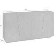 Madia credenza piccola, 4 ante bianco lucido