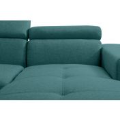 Divano moderno trasformabile Pilatus, divano letto Verde Smeraldo, made in Italy