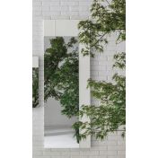 Specchiera da muro con cornice, finitura bianco gesso opaco