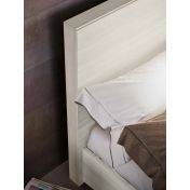 Letto matrimoniale legno, finitura Bianco altea