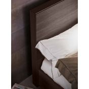 Letto matrimoniale king size 180 x 200 legno, finitura Noce Moro