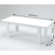 Tavolo moderno allungabile L.140 in finitura Cemento