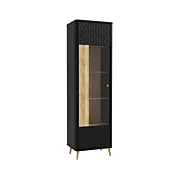 vetrina finitura rovere e nero