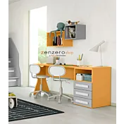 Scrivania miele e grigio dorian moderna per camerette