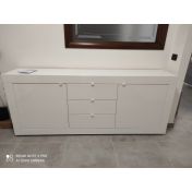 Credenza moderna con cassetti, Bianco Lucido