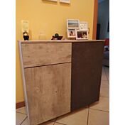 Credenza moderna, 2 ante 1 cassetto, made in Italy
