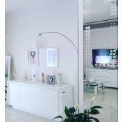 Elegante credenza in bianco opaco a 4 ante