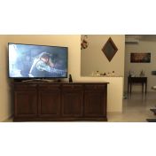 Credenza 4 porte e 4 cassetti, stile arte povera