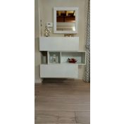 Credenza Madia moderna sospesa GJ 504 in finitura Frassinato Bianco
