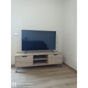 Moderno Mobile porta tv alto, porta tv "Wood" Moderno di Design, 156x51 cm