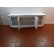 Conveniente Credenza Moderna, Madia di Design, 4 ante, Bianco Opaco