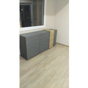 Innovativa Credenza 3 ante in finitura Kadiz e Titanio