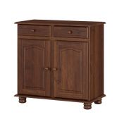 Credenza classica 2 ante, legno massello, finitura mocca