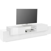 Innovativo Mobile porta tv Bianco, 2 ante 2 ribalte, larghezza 220 cm