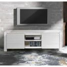 Porta Tv Moderno di Design, in Abete Bianco Spazzolato