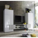 Mobile porta tv, soggiorno moderno Irene Bianco Lucido e Beton