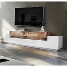 Mobile porta tv moderno con 3 ante in finitura Bianco lucido e Pero