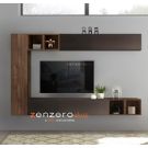 Parete attrezzata vendita online Soggiorno Zenzero in finitura Lava, Mercure e Noce dark