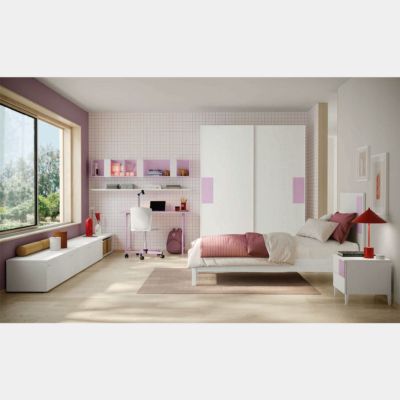 Moderno armadio rosa semplice casa camera da letto armadi