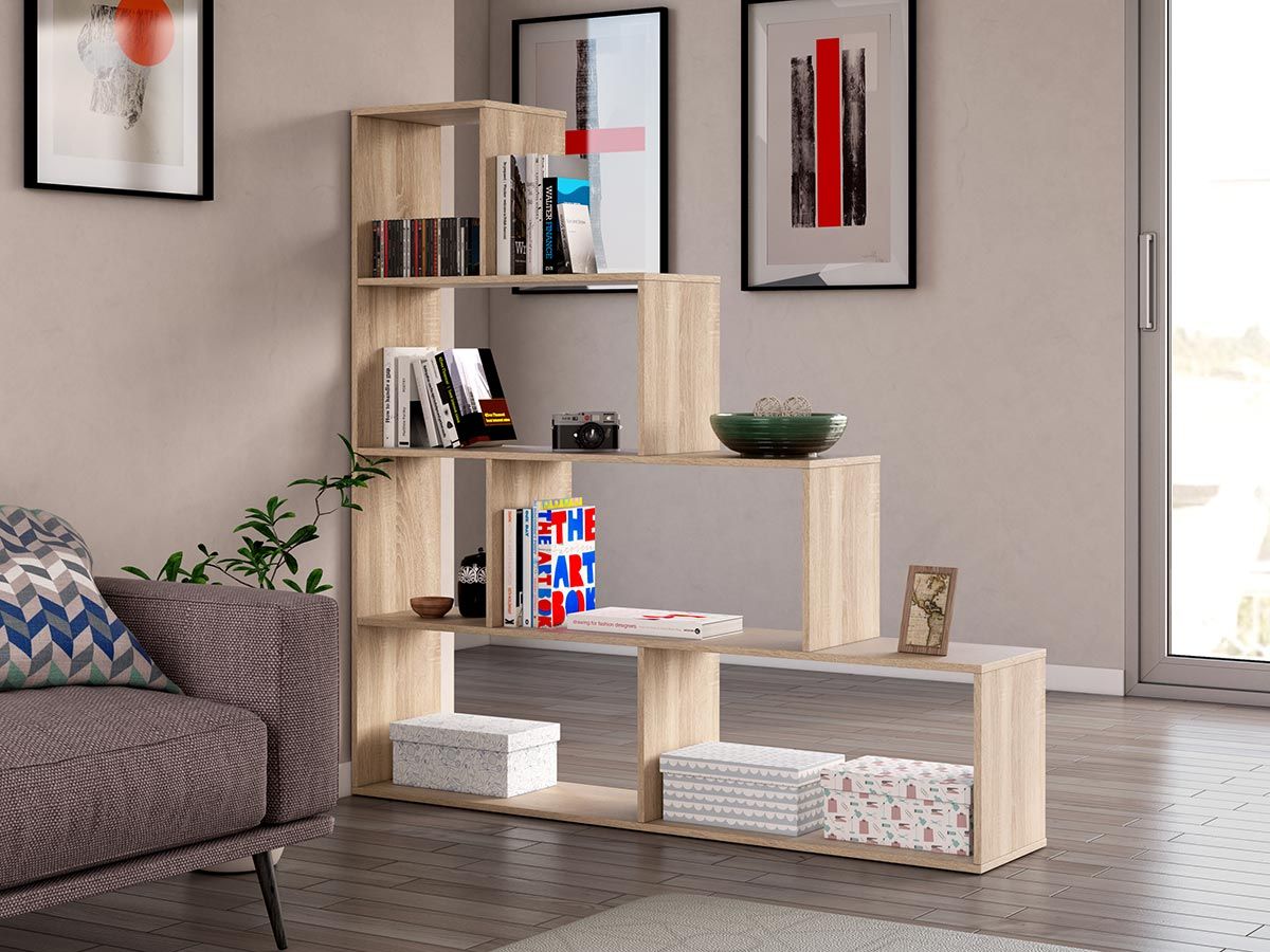 Libreria in legno moderna cubi da parete scaffale design sospesa separè