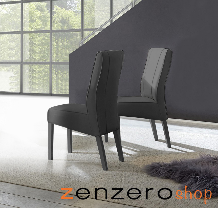 2 Sedie in ecopelle Grigio