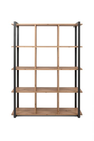 Ufficio completo stile Industry in finitura Antracite e Rovere nodato 