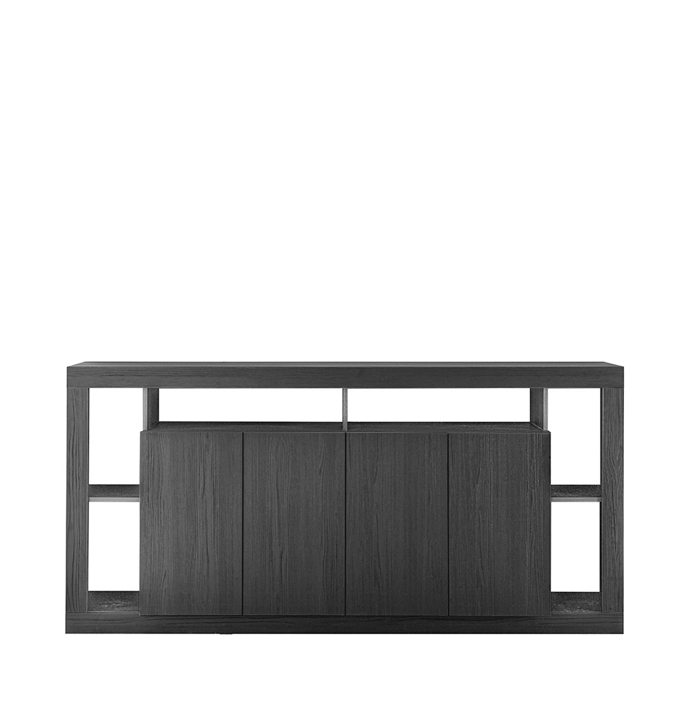 Credenza Nero frassinato a 4 ante