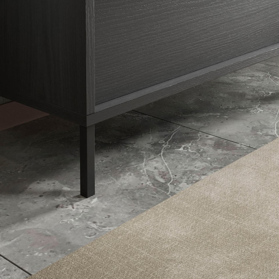 bagno con lavabo incluso nero