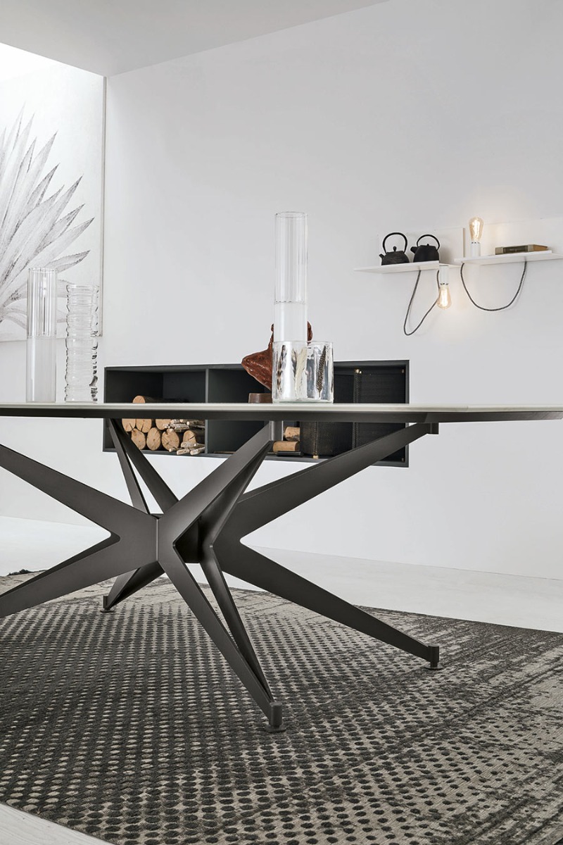 Tavolo di prestigio moderno L.180 fisso, Made in Italy