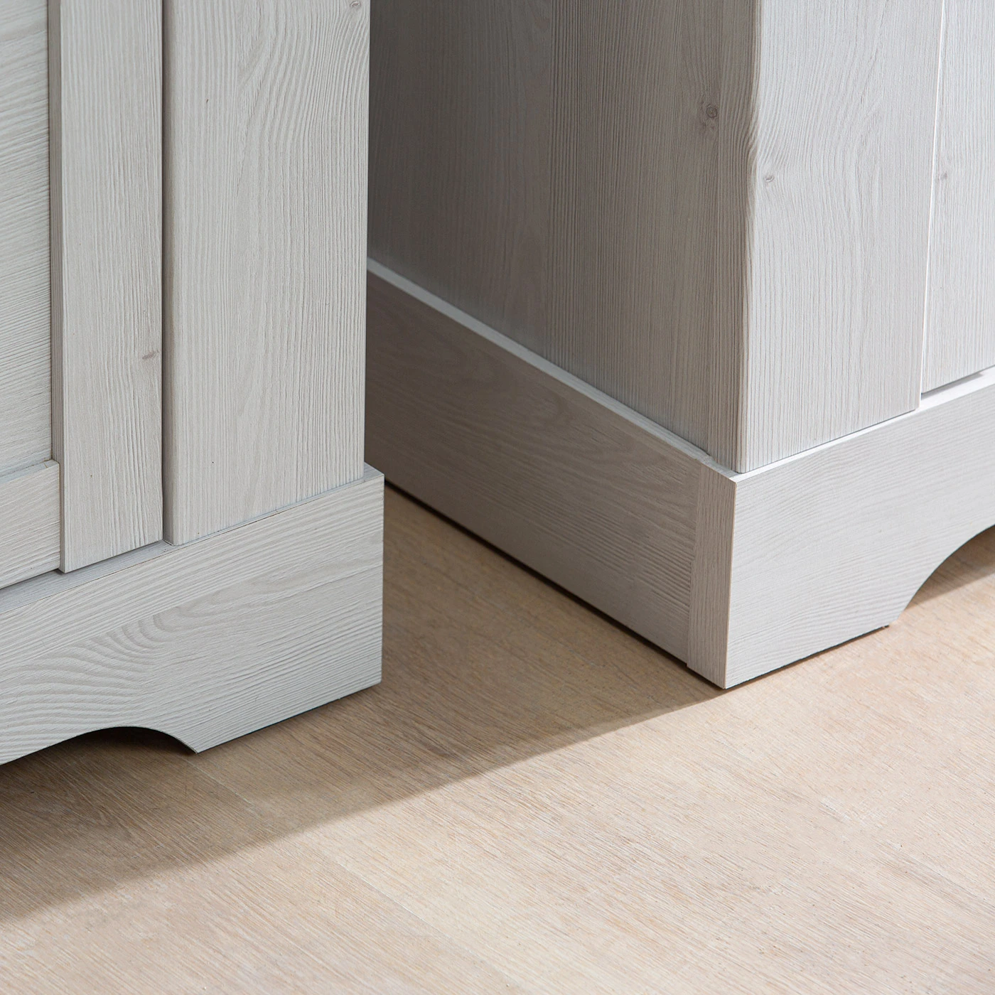 Madia 3 ante e 3 cassetti, L.205 H.93 P.45, Rovere Neve e Olmo scuro