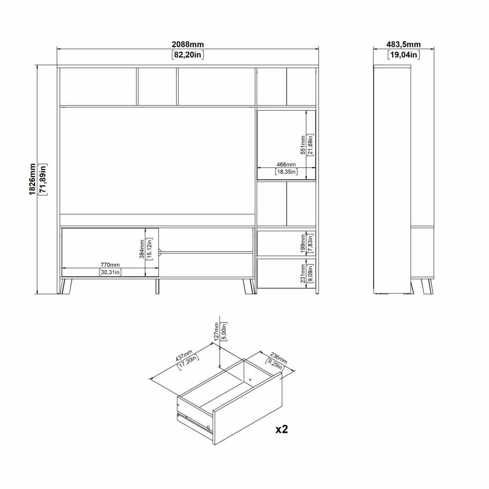 parete attrezzata in saldo 