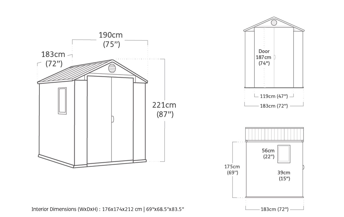 Casetta da esterno, medie dimensioni, Rosa