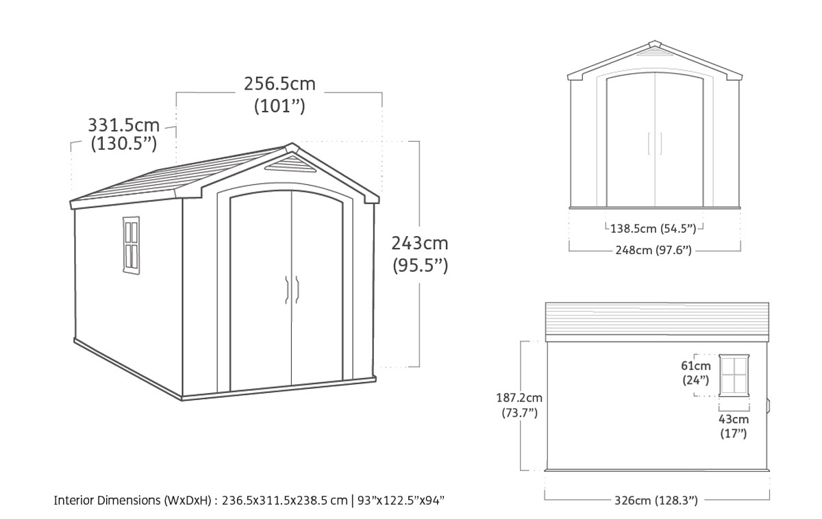 Casetta da esterno, grandi dimensioni, Betulla