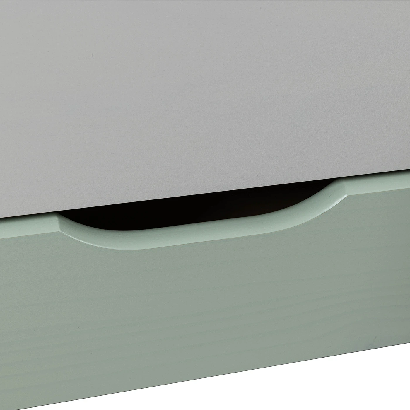 Divano letto con cassetti, secondo letto estraibile, Grigio chiaro e Salvia Zenzero Shop