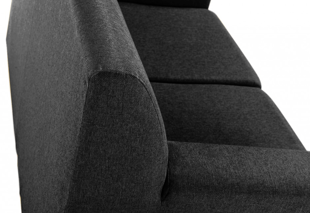 Divano moderno 2 posti in tessuto Antracite