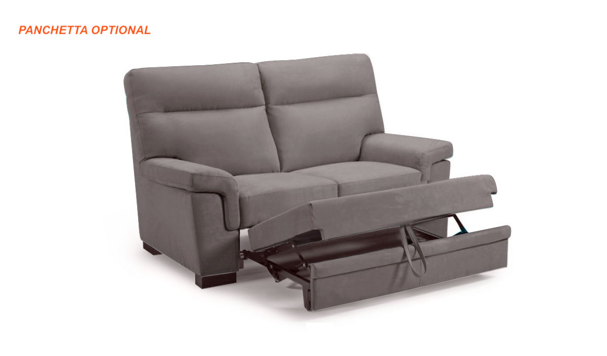 Divano Kim 2 posti, finitura Ash