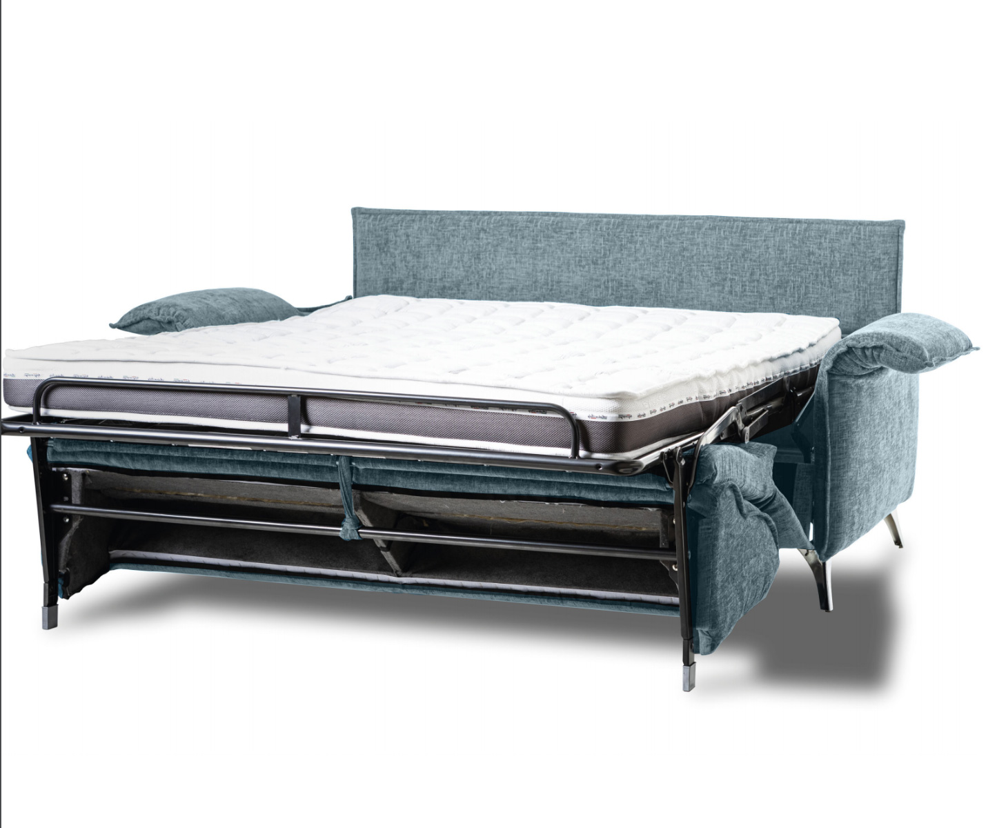 Divano letto K2 in tessuto sfoderabile, 3 posti