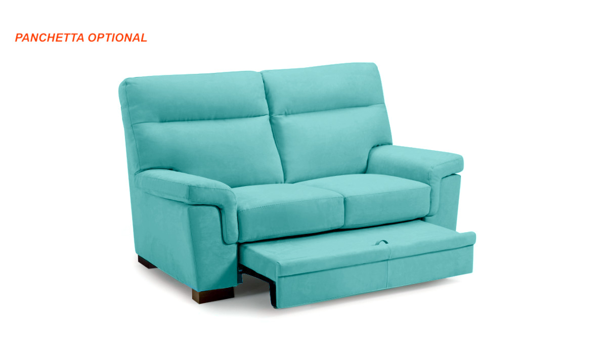 Divano Kim azzurro cielo a 2 posti