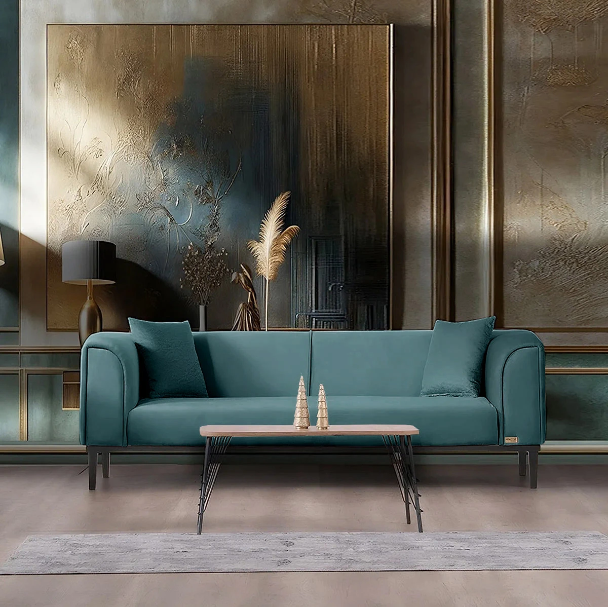 divano moderno petrolio