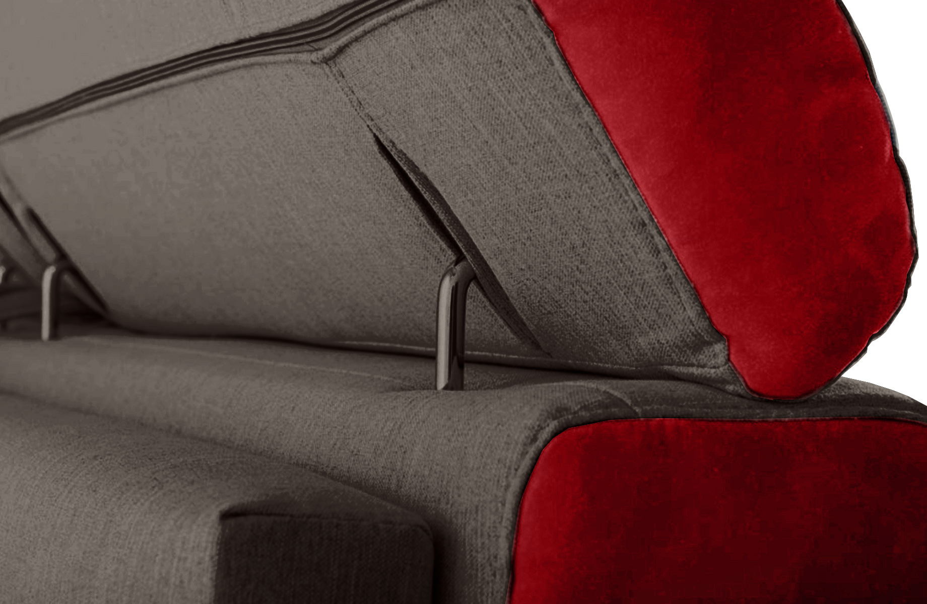 Divano moderno Cervino a 2 posti, con materasso compreso, made in Italy